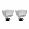 VidaXL Chaises de bar 2 pcs Blanc Similicuir -Fauteuils Soldes image 1 160439