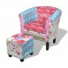 VidaXL Fauteuil avec repose-pied Design avec patchwork -Fauteuils Soldes image 1 240651