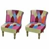 VidaXL Chaises en style français 2 pcs avec design de patchwork Tissu 2 VidaXL Chaises en style français 2 pcs avec design de patchwork Tissu -Fauteuils Soldes image 1 240810