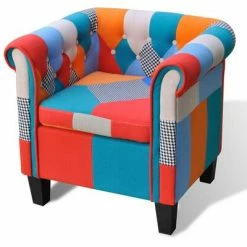 VidaXL Fauteuil avec design de patchwork Tissu