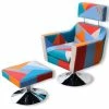 VidaXL Fauteuil TV avec design de patchwork Tissu