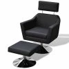 VidaXL Fauteuil TV Noir Similicuir -Fauteuils Soldes image 1 241029