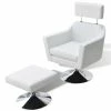 VidaXL Fauteuil TV Blanc Similicuir 2 VidaXL Fauteuil TV Blanc Similicuir -Fauteuils Soldes image 1 241030