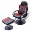 VidaXL Fauteuil avec repose-pied Noir/Rouge Similicuir 2 VidaXL Fauteuil avec repose-pied Noir/Rouge Similicuir -Fauteuils Soldes image 1 241037