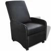 VidaXL Fauteuil pliable Noir Similicuir -Fauteuils Soldes image 1 241681