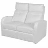 VidaXL Fauteuil inclinable à 2 places Cuir synthétique Blanc