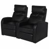 VidaXL Fauteuil inclinable à 2 places Cuir synthétique Noir -Fauteuils Soldes image 1 242000