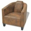VidaXL Fauteuil Marron Tissu -Fauteuils Soldes image 1 243899