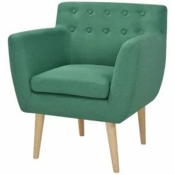 VidaXL Fauteuil Vert Tissu