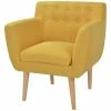 VidaXL Fauteuil Jaune Tissu -Fauteuils Soldes image 1 244069