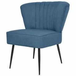 VidaXL Chaise de cocktail Bleu Tissu