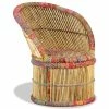 VidaXL Chaise en bambou avec détails chindi