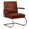 VidaXL Fauteuil Marron foncé Cuir véritable