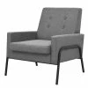 VidaXL Fauteuil Gris clair Acier et tissu -Fauteuils Soldes image 1 245522