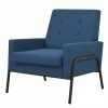 VidaXL Fauteuil Bleu Acier et tissu