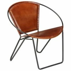 VidaXL Chaise Marron Cuir véritable