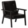 VidaXL Fauteuil Noir Cuir véritable -Fauteuils Soldes image 1 247642
