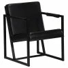 VidaXL Fauteuil Noir Cuir véritable -Fauteuils Soldes image 1 247801