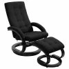 VidaXL Fauteuil inclinable avec repose-pieds Noir Tissu en daim -Fauteuils Soldes image 1 248471