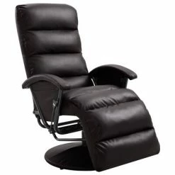 VidaXL Fauteuil inclinable TV Marron Similicuir