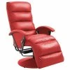 VidaXL Fauteuil inclinable TV Rouge Similicuir