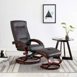 VidaXL Fauteuil inclinable avec repose-pied Marron Similicuir -Fauteuils Soldes image 1 248599