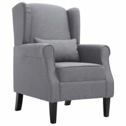 VidaXL Fauteuil Gris foncé Tissu