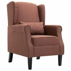 VidaXL Fauteuil Marron Tissu
