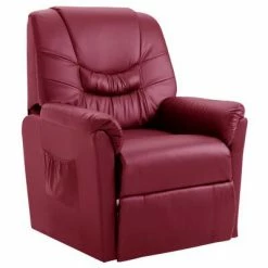 VidaXL Chaise inclinable Rouge bordeaux Similicuir