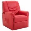 VidaXL Chaise inclinable Rouge Similicuir
