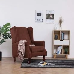 VidaXL Fauteuil inclinable Marron Tissu -Fauteuils Soldes image 1 282211