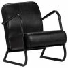 VidaXL Fauteuil de repos Noir Cuir véritable 1 VidaXL Fauteuil de repos Noir Cuir véritable -Fauteuils Soldes image 1 282902