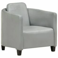 VidaXL Fauteuil Gris Cuir véritable