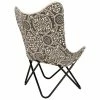 VidaXL Chaise papillon Toile imprimée -Fauteuils Soldes image 1 283769