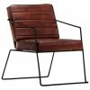 VidaXL Fauteuil Marron foncé Cuir véritable -Fauteuils Soldes image 1 284412