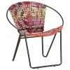 VidaXL Chaise ronde Chindi Multicolore Tissu -Fauteuils Soldes image 1 286609