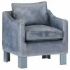 VidaXL Fauteuil Gris Cuir véritable -Fauteuils Soldes image 1 286957