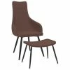 VidaXL Chaise de canapé avec repose-pied Marron Tissu