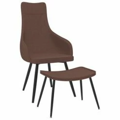 VidaXL Chaise de canapé avec repose-pied Marron Tissu