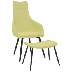 VidaXL Chaise de canapé avec repose-pied Vert Tissu