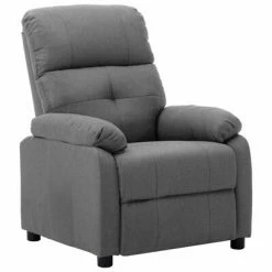 VidaXL Fauteuil inclinable Gris clair Tissu