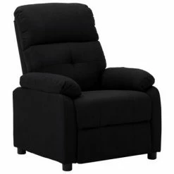 VidaXL Fauteuil inclinable Noir Tissu