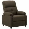 VidaXL Fauteuil inclinable Marron Tissu