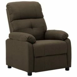 VidaXL Fauteuil inclinable Marron Tissu