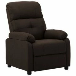 VidaXL Fauteuil inclinable Marron foncé Tissu