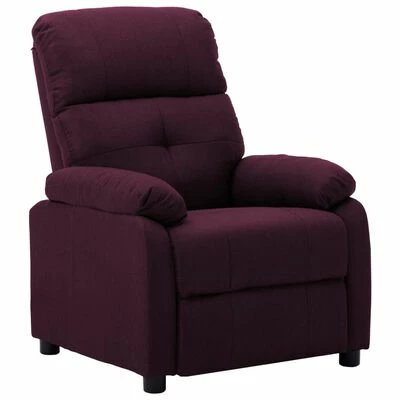 VidaXL Fauteuil inclinable Violet Tissu 3 VidaXL Fauteuil inclinable Violet Tissu