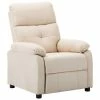 VidaXL Fauteuil inclinable Crème Tissu 1 VidaXL Fauteuil inclinable Crème Tissu -Fauteuils Soldes image 1 289671