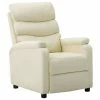 VidaXL Fauteuil inclinable Crème Similicuir -Fauteuils Soldes image 1 289683