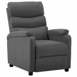VidaXL Fauteuil inclinable Gris Similicuir