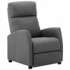 VidaXL Fauteuil inclinable Gris clair Tissu